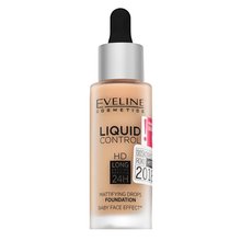 Eveline Liquid Control HD Mattifying Drops Foundation dlouhotrvající make-up s matujícím účinkem 015 Light Vanilla 32 ml