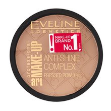 Eveline Make-Up Art Anti-Shine Complex Pressed Powder pudr pro sjednocenou a rozjasněnou pleť 31 Transparent 14 g