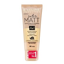Eveline Satin Matt Mattifying & Covering Foundation 4in1 tekutý make-up s matujícím účinkem 101 Ivory 30 ml