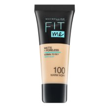 Maybelline Fit Me! Foundation Matte + Poreless 100 Warm Ivory tekutý make-up s matujícím účinkem 30 ml