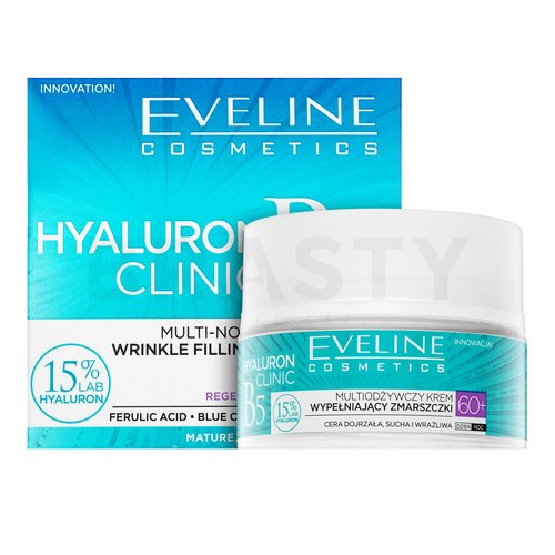 Eveline Hyaluron Clinic Day And Night Anti-Wrinkles Cream 60+ omlazující pleťový krém proti vráskám 50 ml