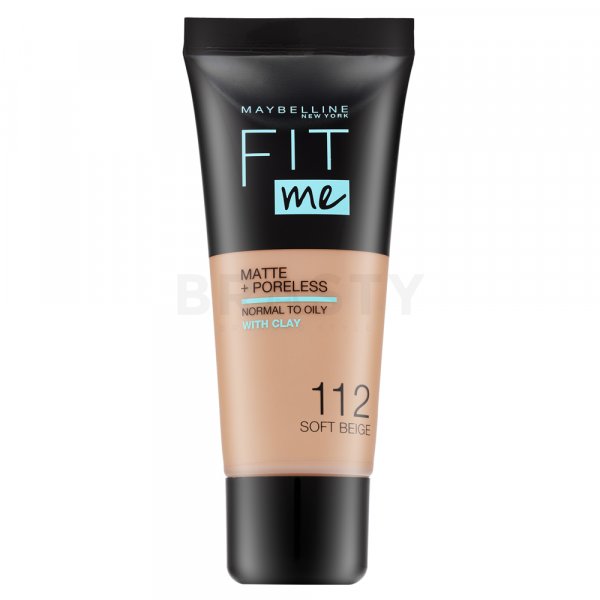 Maybelline Fit Me! Foundation Matte + Poreless 112 Soft Beige tekutý make-up s matujícím účinkem 30 ml