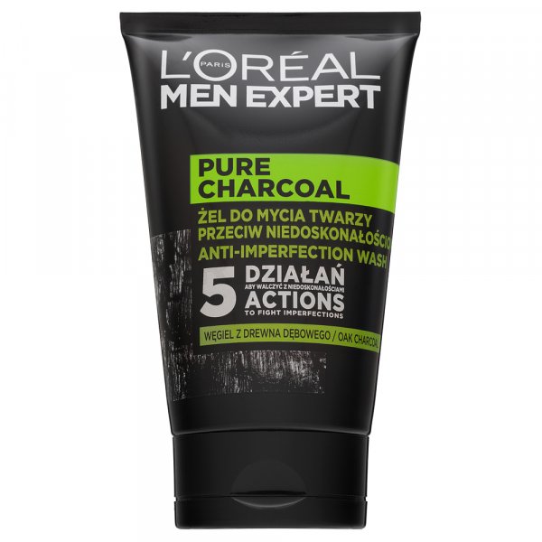 L´Oréal Paris Men Expert Pure Charcoal Anti-Imperfection Wash čistící gel pro muže 100 ml