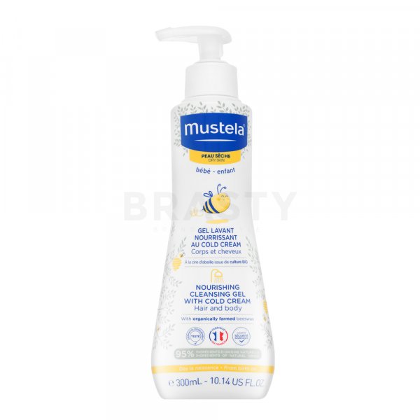 Mustela Bébé Nourishing Cleansing Gel – Cold Cream & Beeswax sprchový gel pro děti 300 ml