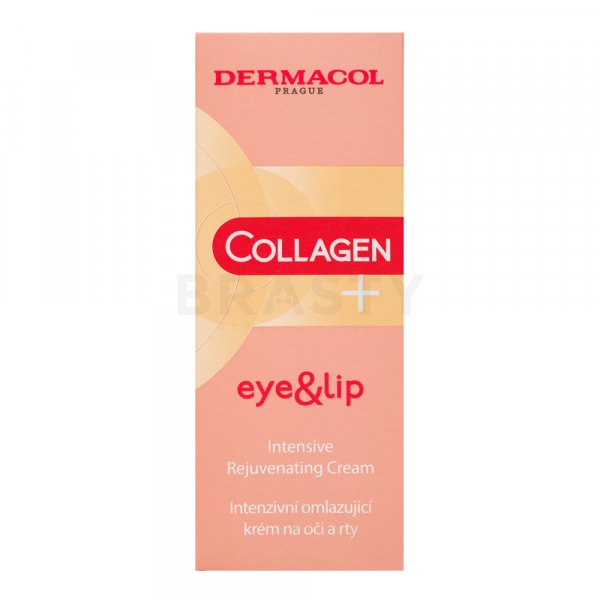 Dermacol Collagen+ Eye & Lip Intensive Rejuvenating Cream rozjasňující a omlazující krém pro oči, rty a pleť 15 ml