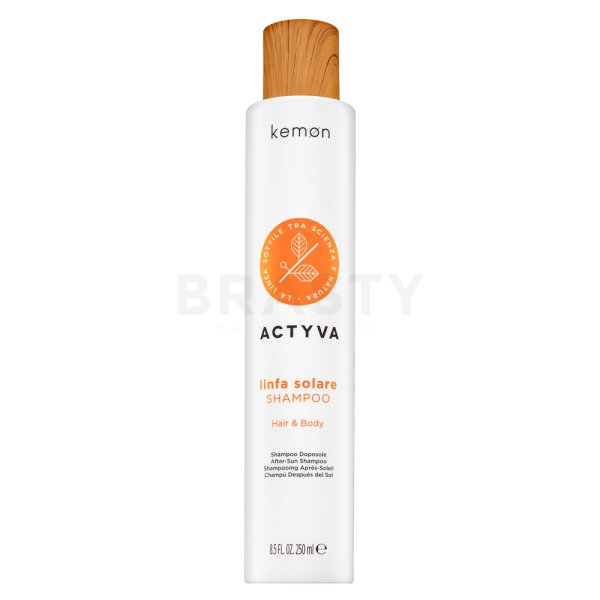Kemon Actyva Hair & Body After Sun Shampoo šampon a sprchový gel 2v1 pro vlasy namáhané sluncem 250 ml