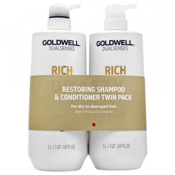 Goldwell Dualsenses Rich Repair Restoring Duo sada pro suché a poškozené vlasy 2 x 1000 ml